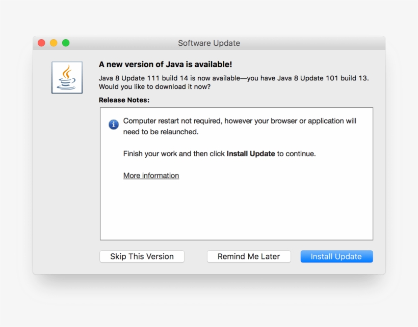current java 8 update for mac